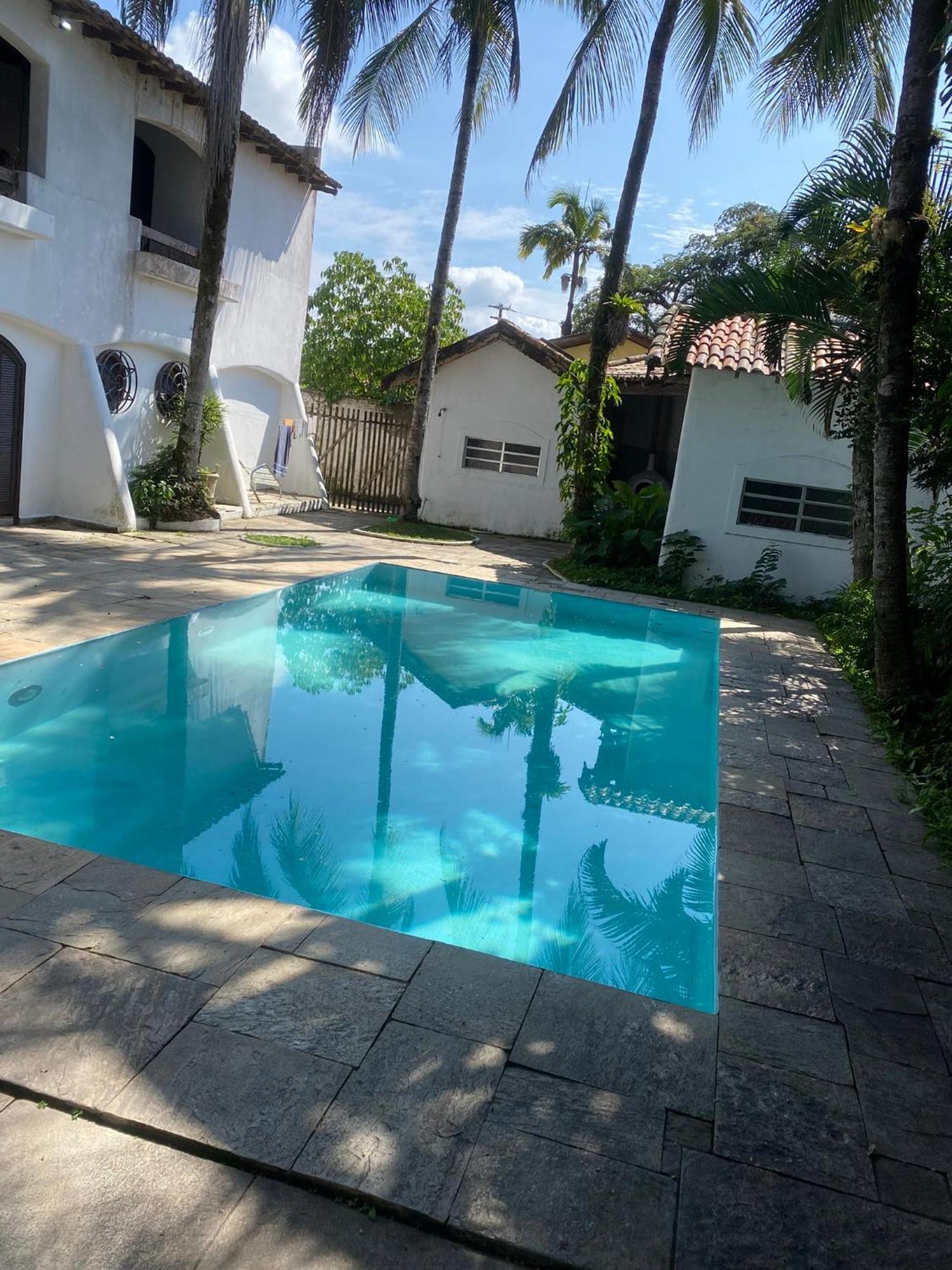 Casarao No Guaruja Com Piscina Villa Bagian luar foto